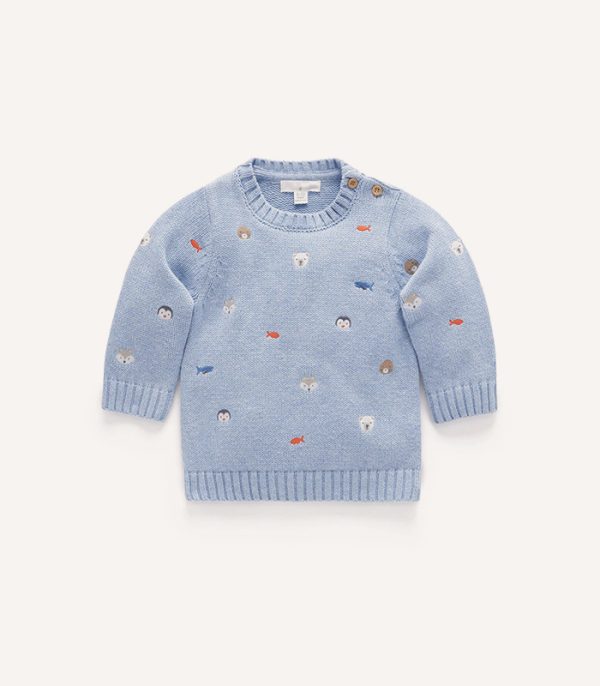 Snowy Embroidered Jumper